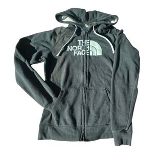 Size M The North Face Medium Zip Up Green Hoodie